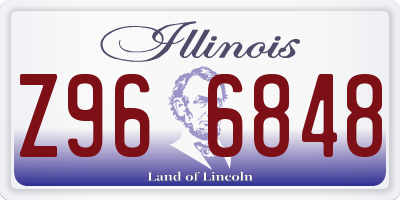 IL license plate Z966848