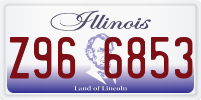 IL license plate Z966853