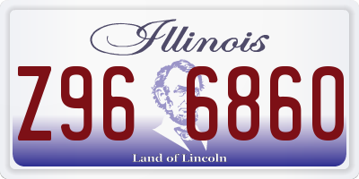 IL license plate Z966860