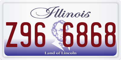 IL license plate Z966868
