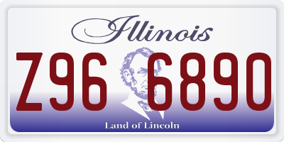 IL license plate Z966890