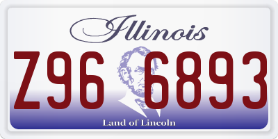 IL license plate Z966893