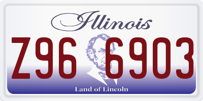 IL license plate Z966903
