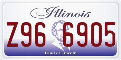IL license plate Z966905