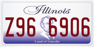 IL license plate Z966906
