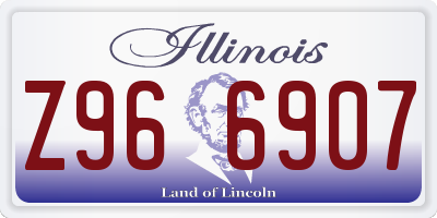 IL license plate Z966907