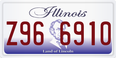 IL license plate Z966910