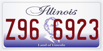 IL license plate Z966923