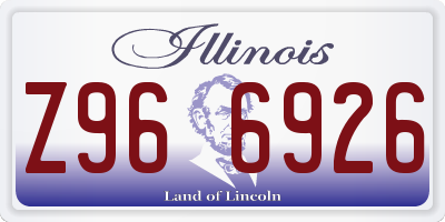 IL license plate Z966926