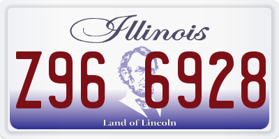 IL license plate Z966928