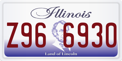 IL license plate Z966930