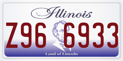 IL license plate Z966933