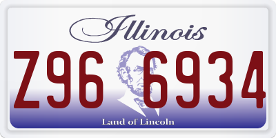 IL license plate Z966934