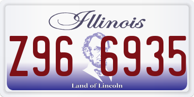 IL license plate Z966935