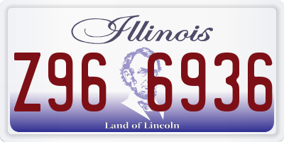 IL license plate Z966936