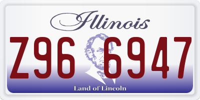 IL license plate Z966947