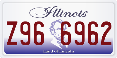 IL license plate Z966962