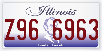 IL license plate Z966963