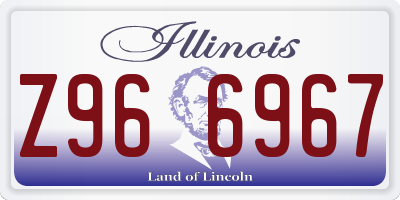 IL license plate Z966967