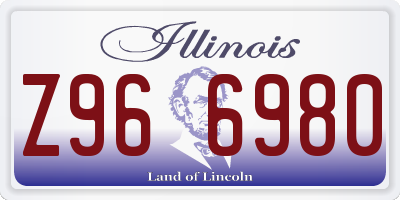 IL license plate Z966980