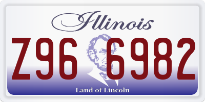 IL license plate Z966982