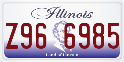 IL license plate Z966985