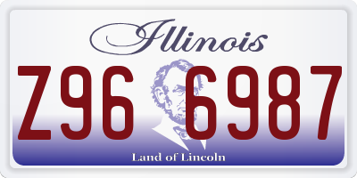 IL license plate Z966987