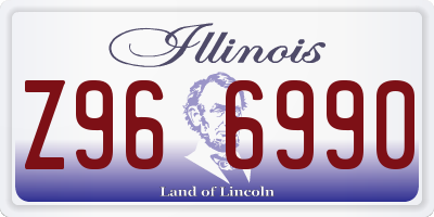 IL license plate Z966990
