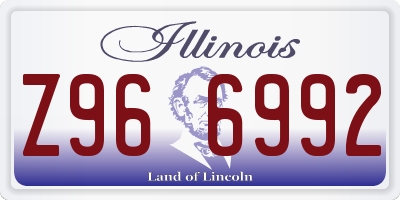 IL license plate Z966992