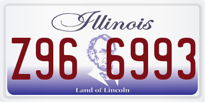 IL license plate Z966993