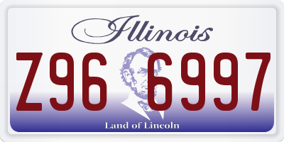 IL license plate Z966997