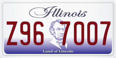 IL license plate Z967007