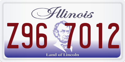 IL license plate Z967012