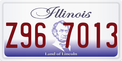 IL license plate Z967013