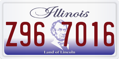 IL license plate Z967016