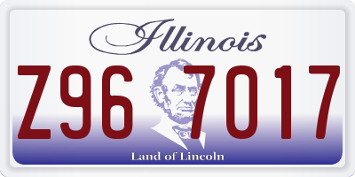 IL license plate Z967017