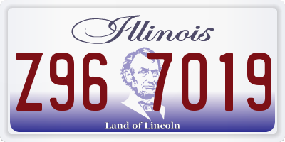 IL license plate Z967019