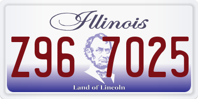 IL license plate Z967025