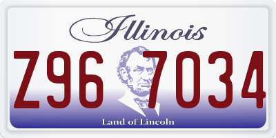 IL license plate Z967034