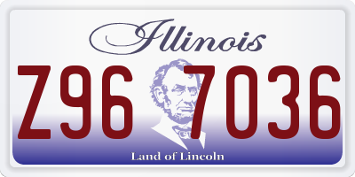 IL license plate Z967036