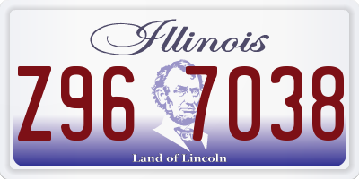 IL license plate Z967038