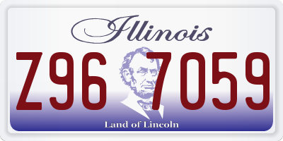IL license plate Z967059