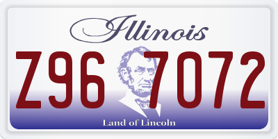 IL license plate Z967072
