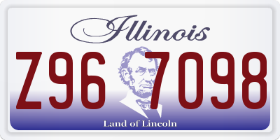 IL license plate Z967098