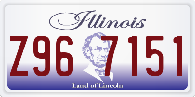 IL license plate Z967151