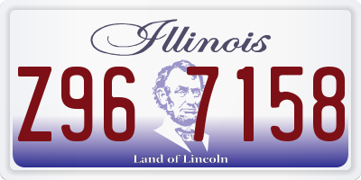 IL license plate Z967158