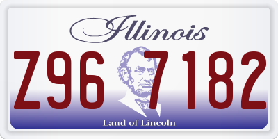 IL license plate Z967182