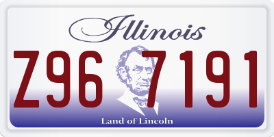 IL license plate Z967191