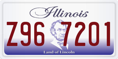 IL license plate Z967201