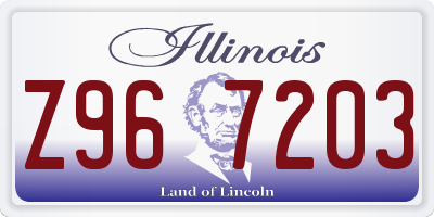 IL license plate Z967203